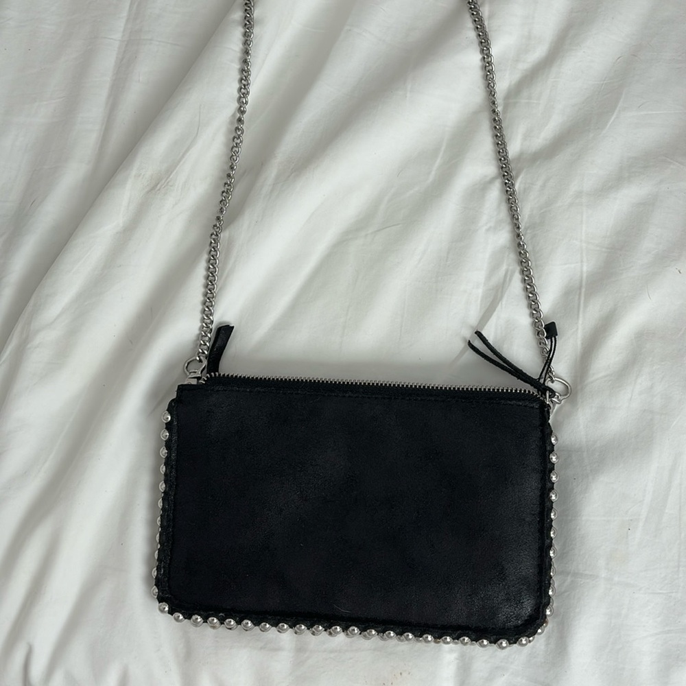 zara black small purse with silver
